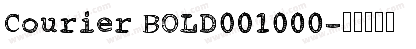 Courier BOLD001000字体转换